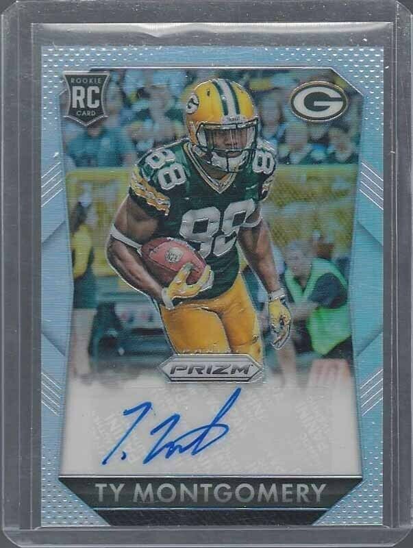 TY MONTGOMERY 2015 PANINI PRIZM SILVER GREEN BAY PACKERS AUTO RC #D 12/175