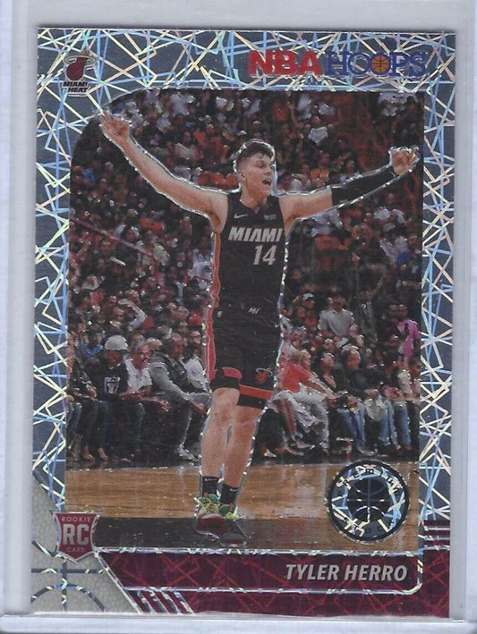 TYLER HERRO 2019-20 NBA HOOPS PREMIUM STOCK SILVER LAZER PRIZM ROOKIE RC #210