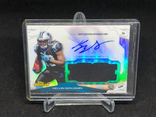 KELVIN BENJAMIN 2014 TOPPS FINEST REFRACTOR JUMBO JERSEY AUTO RC