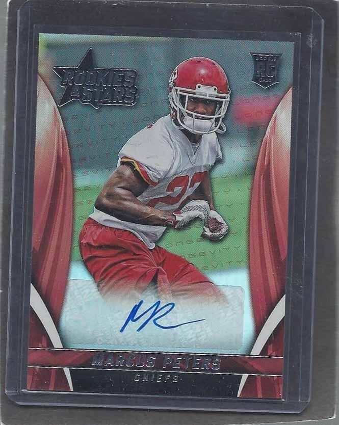 MARCUS PETERS 2015 PANINI ROOKIES & STARS LONGEVITY CHIEFS ROOKIE AUTO RC