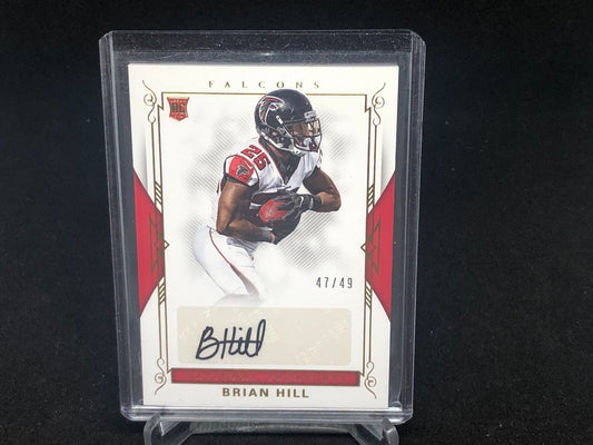BRIAN HILL 2017 PANINI NATIONAL TREASURES GOLD AUTO RC #D 47/49