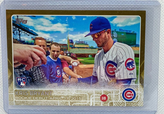 KRIS BRYANT 2015 TOPPS ROOKIE DEBUT GOLD RC #US283