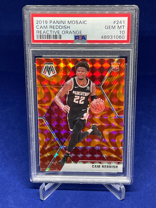 CAM REDDISH 2019-20 PANINI MOSAIC REACTIVE ORANGE PRIZM RC #241 PSA 10 GEM MINT