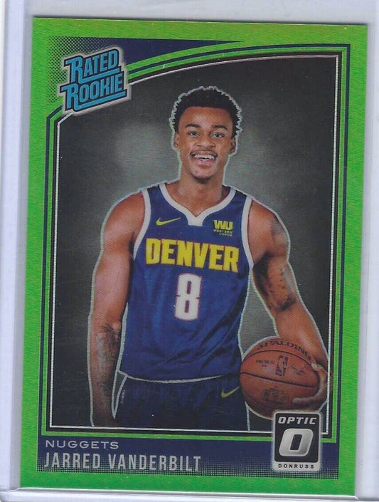 JARRED VANDERBILT 2018-19 DONRUSS OPTIC LIME GREEN HOLO RATED ROOKIE RC #D /149