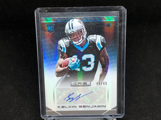 KELVIN BENJAMIN 2014 PANINI ROOKIES & STARS LONGEVITY AUTO RC #D 44/49