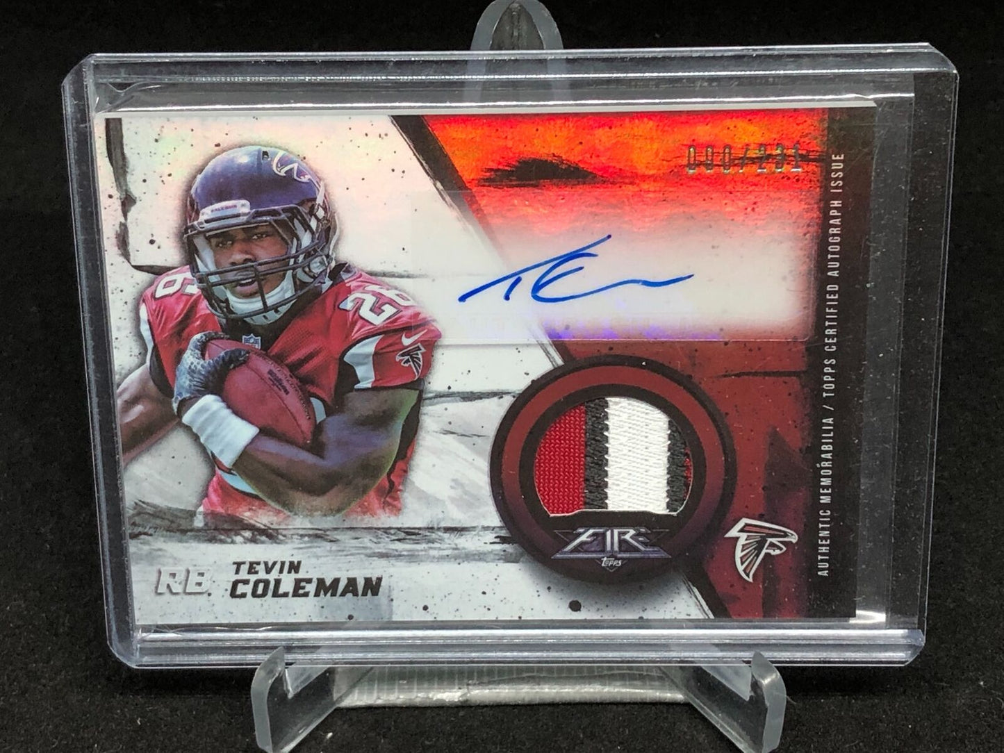 TEVIN COLEMAN 2915 TOPPS FIRE 3 CLR PATCH AUTO RC #D 90/231