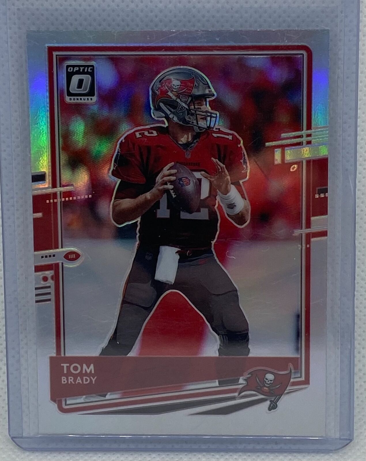TOM BRADY 2020 PANINI DONRUSS OPTIC SILVER HOLO PRIZM #92