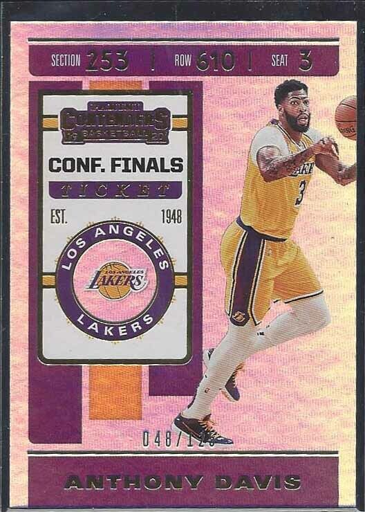ANTHONY DAVIS 2019-20 CONTENDERS CONFERENCE FINALS TICKET FOIL #D 48/125