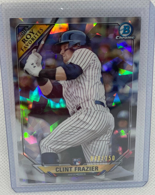 CLINT FRAZIER 2018 BOWMAN CHROME ROOKIE OF THE YEAR ATOMIC REFRACTOR RC /150