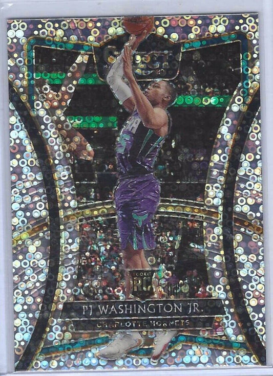 PJ WASHINGTON JR 2019-20 PANINI SELECT PREMIER LEVEL SILVER DISCO PRIZM RC #127