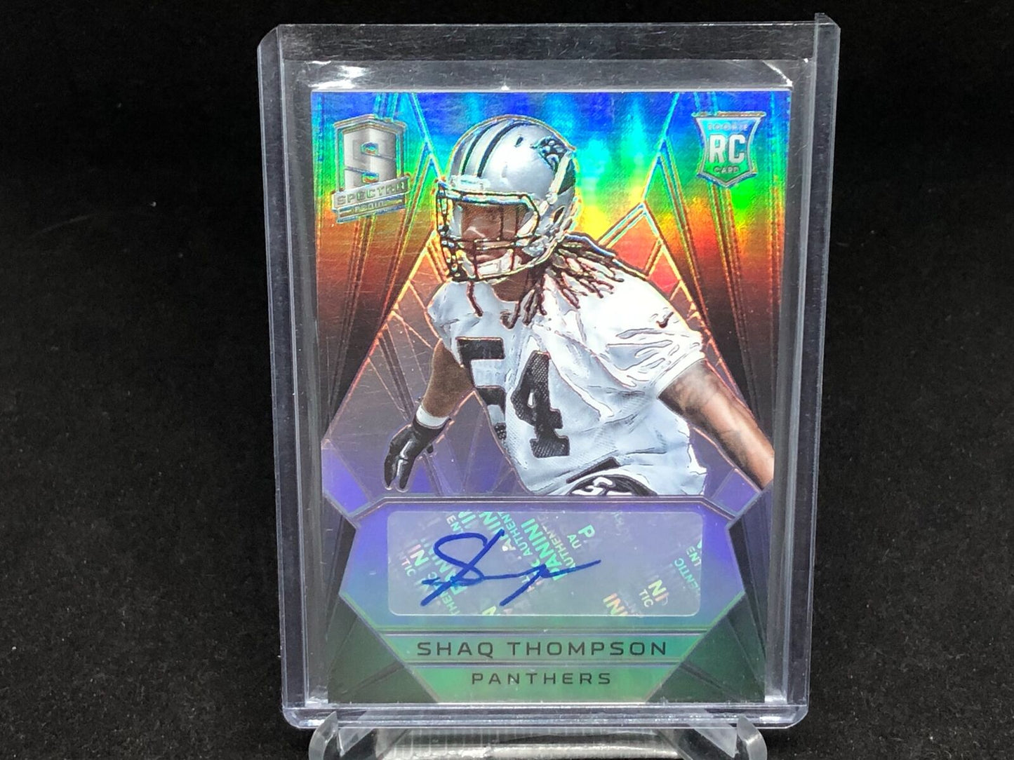 SHAQ THOMPSON 2015 PANINI SPECTRA SILVER PRIZM AUTO RC #D /199
