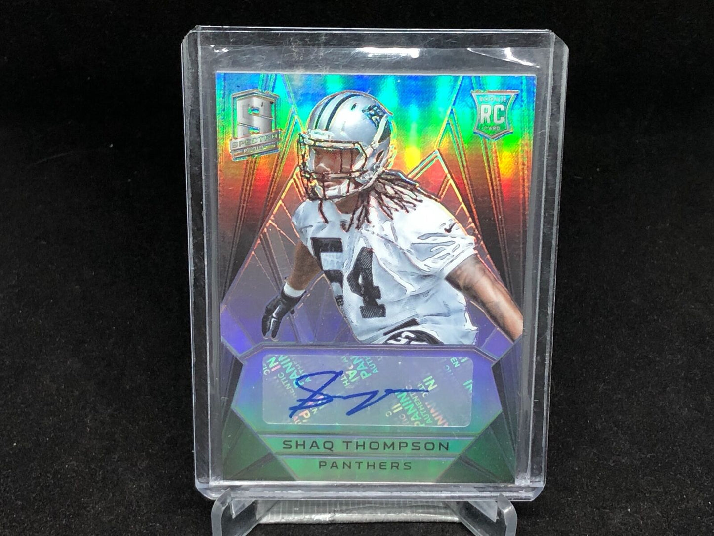 SHAQ THOMPSON 2015 PANINI SPECTRA SILVER PRIZM AUTO RC #D /199