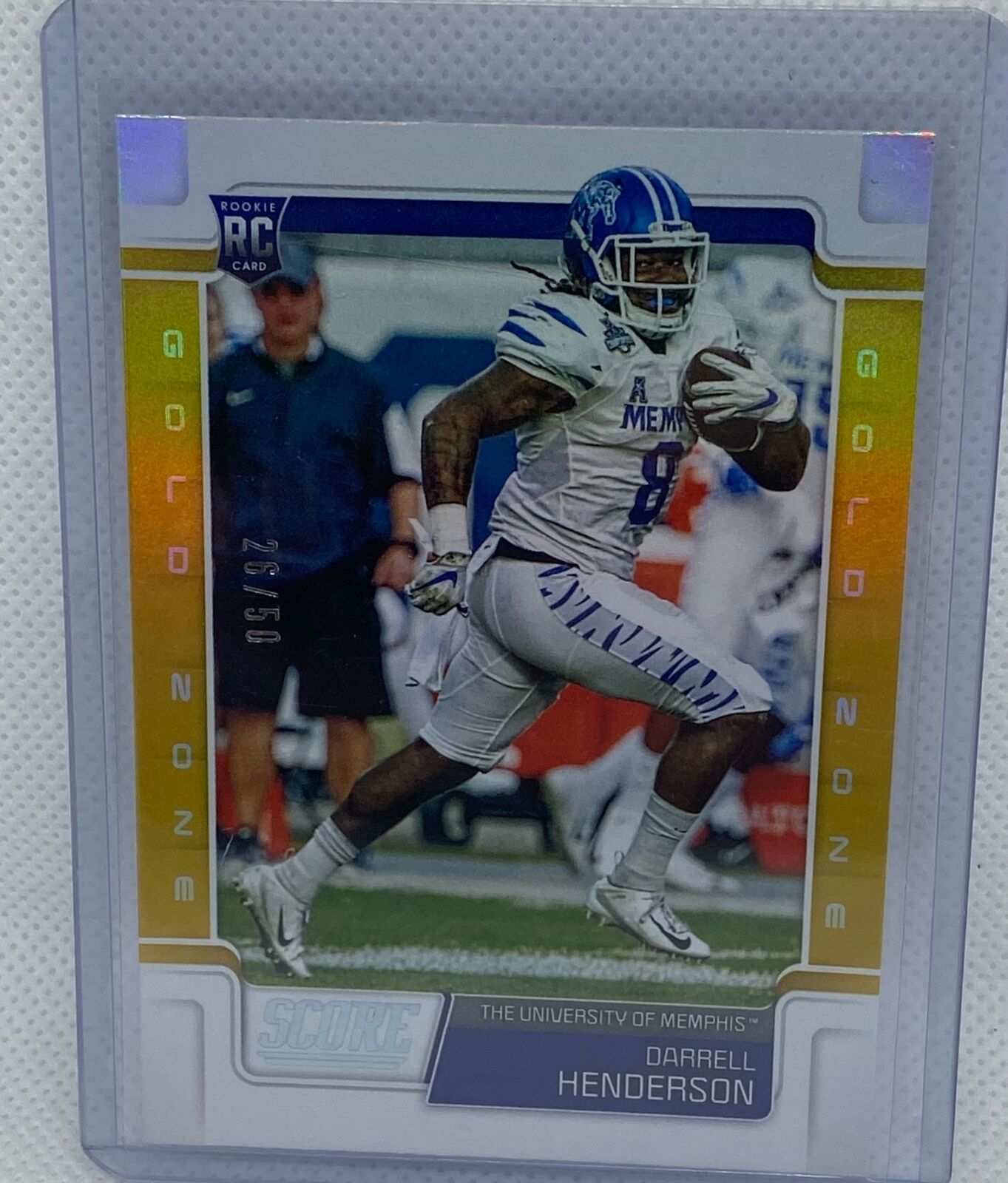 DARRELL HENDERSON 2019 PANINI CORE GOLD ZONE RC #D 26/50