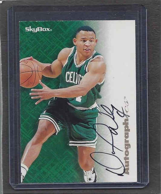 DAVID WESLEY 1996 SKYBOX AUTOGRAPHICS BOSTON CELTICS ON CARD AUTO