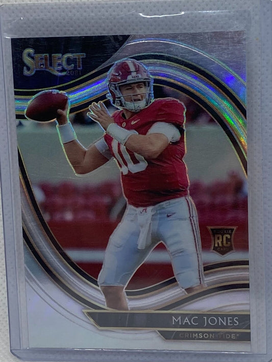 MAC JONES 2021 PANINI CHRONICLES SELECT FIELD LEVEL SILVER PRIZM RC #266