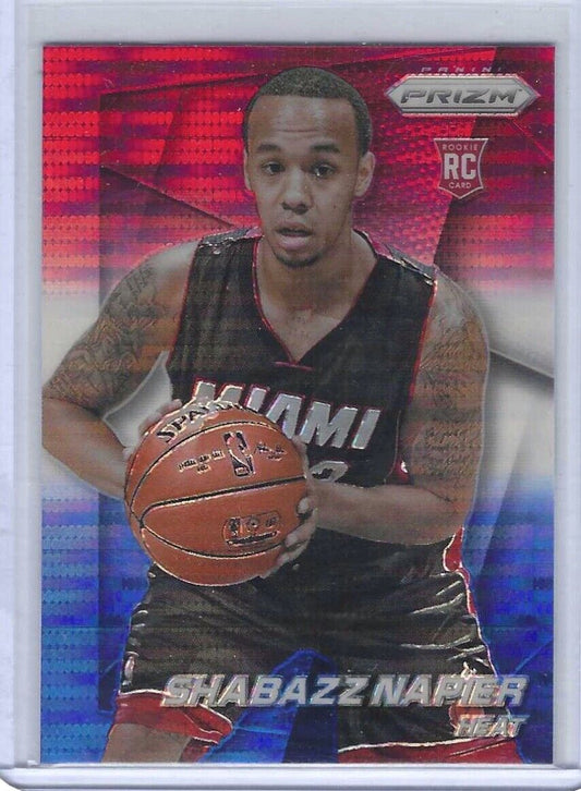 SHABAZZ NAPIER 2014-15 PANINI PRIZM RED WHITE AND BLUE PULAR ROOKIE RC #271