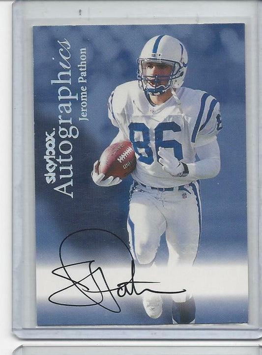 JEROME PATHON 1999 SKYBOX AUTOGRAPHICS COLTS ON CARD AUTO