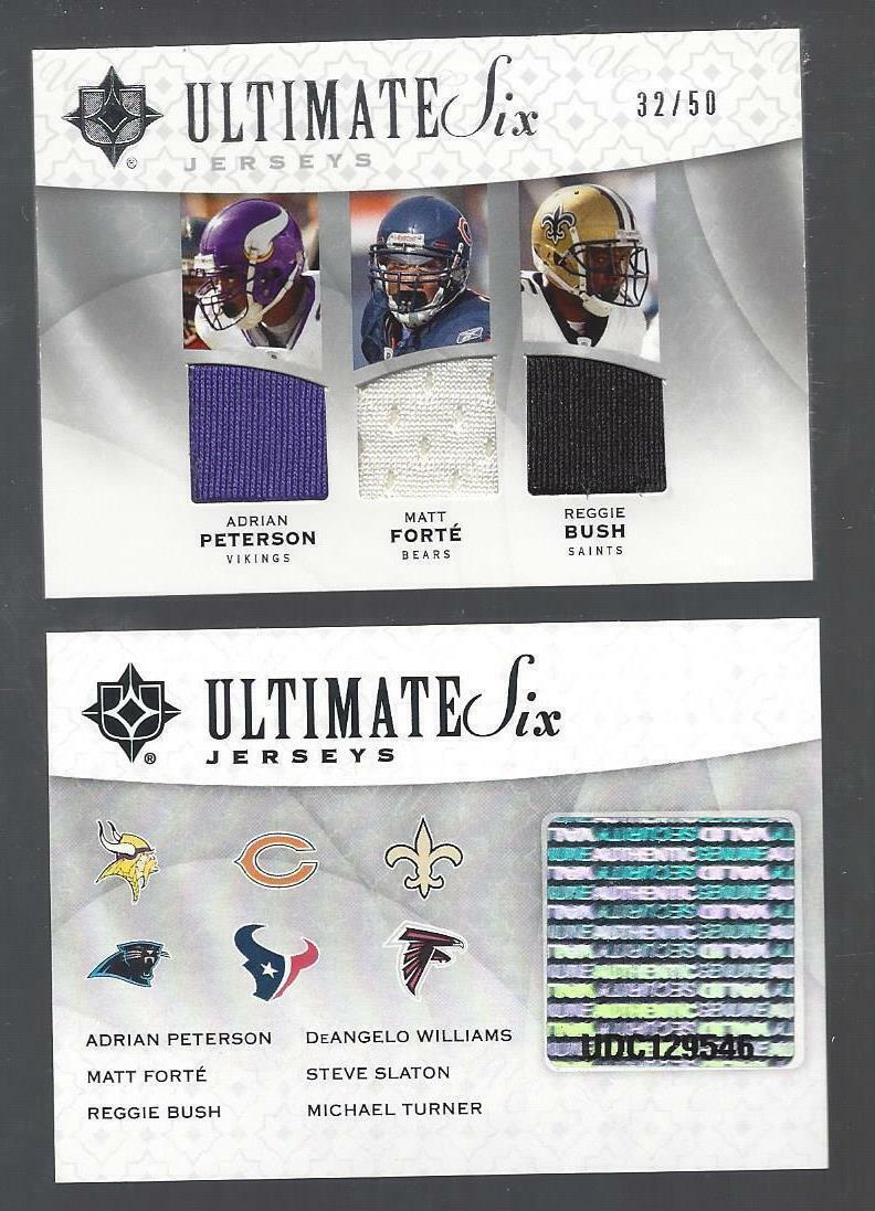 ADRIAN PETERSON FORTE BUSH 2009 ULTIMATE COLLECTION SIX RUNNING BACKS JERSEY /50