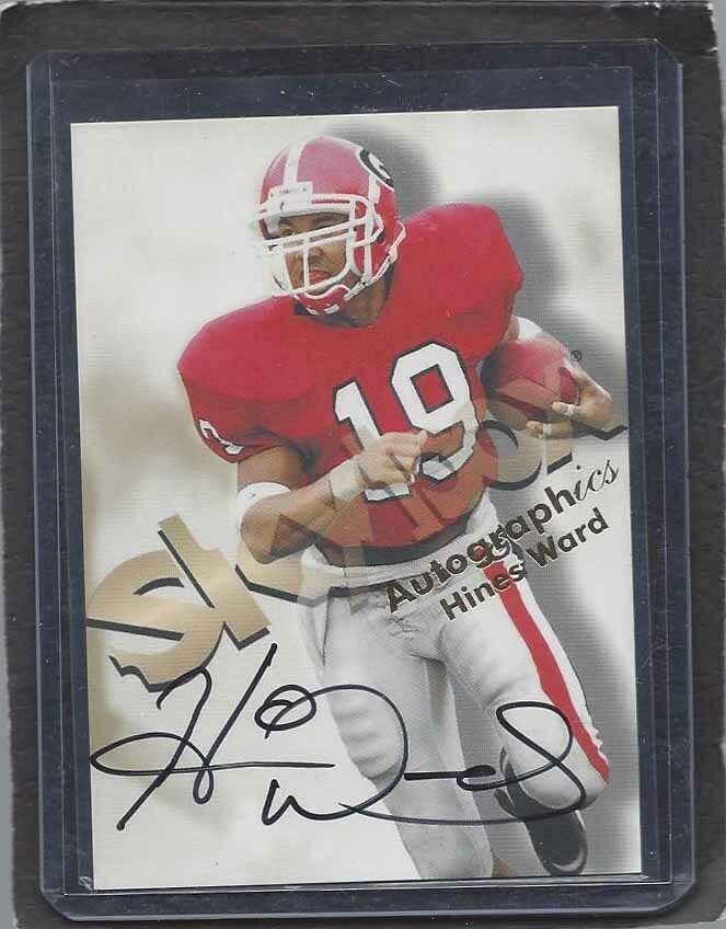 HINES WARD 1998 SKYBOX AUTOGRAPHICS STEELERS ON CARD ROOKIE AUTO RC