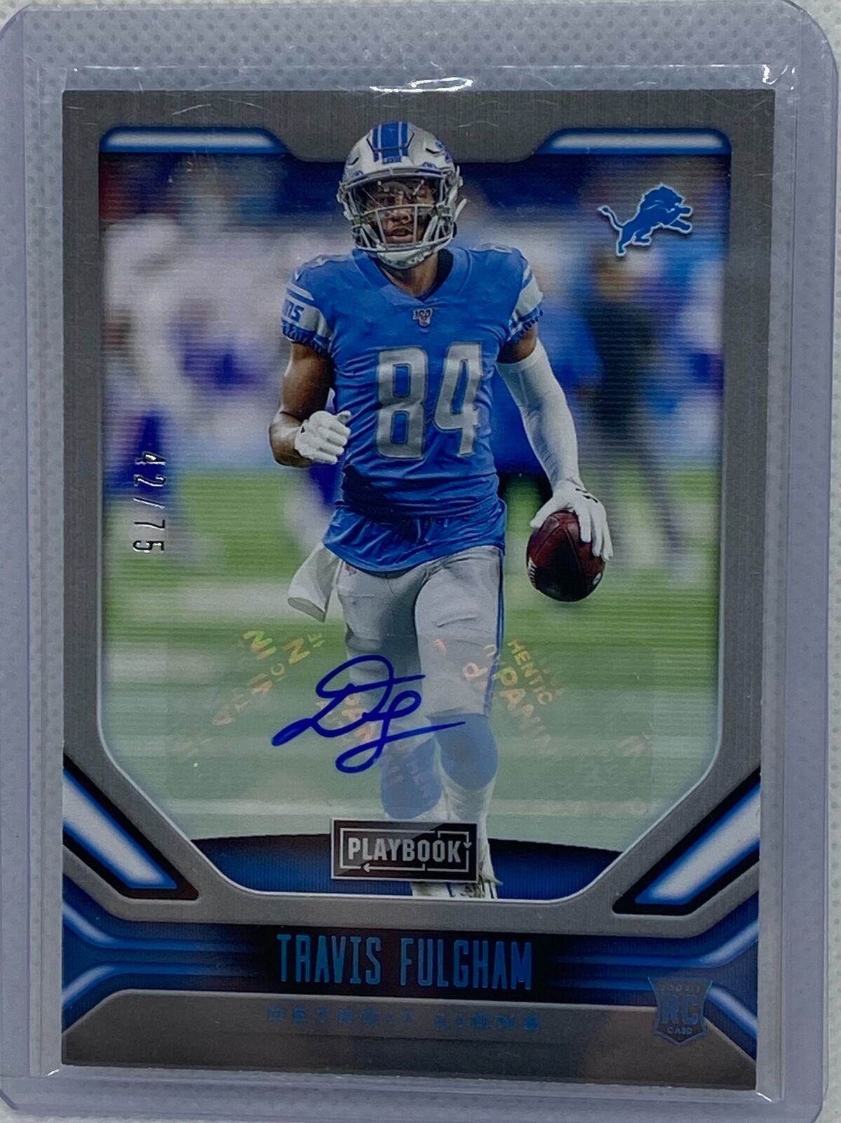 TRAVIS FULGHAM 2019 PANINI PLAYBOOK AUTO RC #D 42/75
