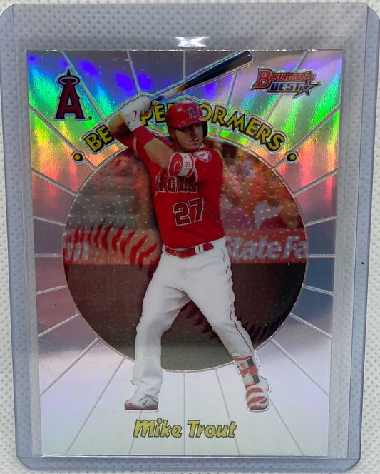 MIKE TROUT 2018 TOPPS BOWMAN'S BEST BEST PERFORMERS REFRACTOR #98BP-MT