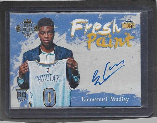EMMANUEL MUDIAY 2015-16 COURT KINGS FRESH PAINT ON CARD ROOKIE AUTO RC