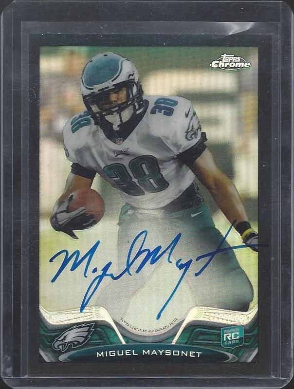 MIGUEL MAYSONET 2013 TOPPS CHROME BLACK REFRACTOR ON CARD AUTO RC #D 11/25