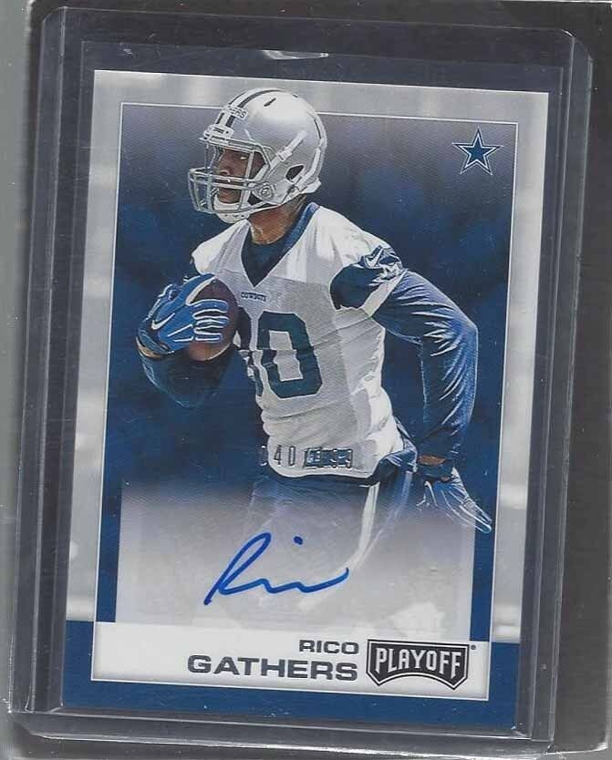 RICO GATHERS 2016 PANINI PLAYOFF COWBOYS ROOKIE AUTO RC #D 40/199