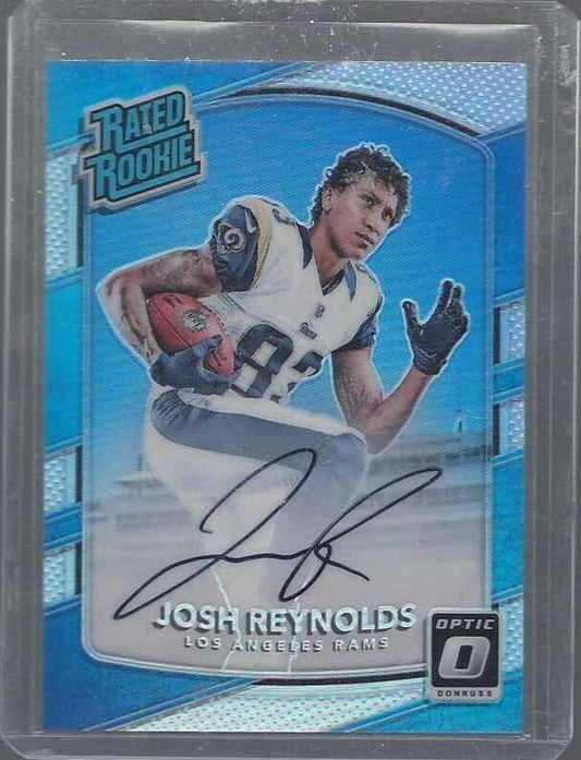 JOSH REYNOLDS 2017 DONRUSS OPTIC SILVER HOLO ROOKIE ON CARD AUTO RC #D 71/99