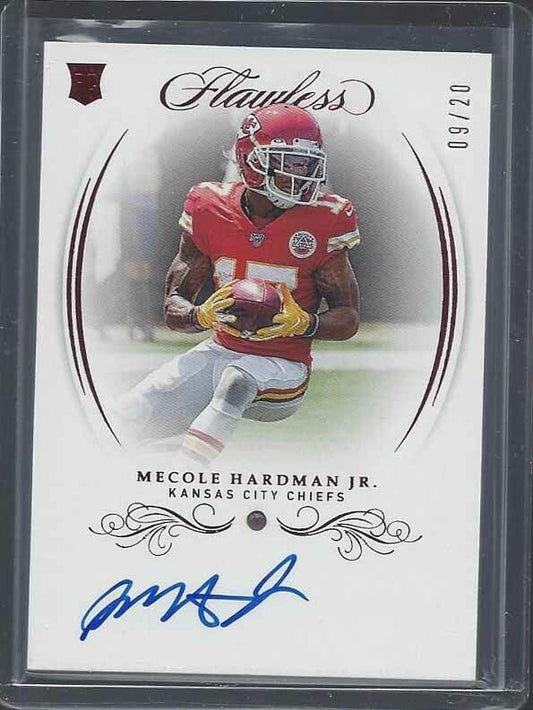 MECOLE HARDMAN 2019 FLAWLESS RUBY RED GEM STONE ON CARD AUTO RC #D 9/20