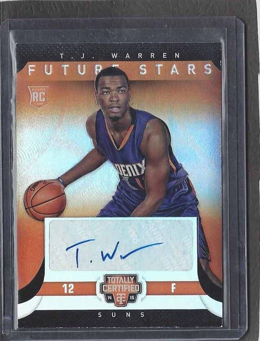 T.J. WARREN 2014-16 TOTALLY CERTIFIED HOLO PLATINUM FUTURE STARS AUTO RC #D /25
