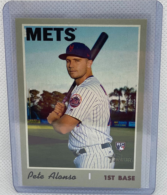 PETE ALONSO 2019 TOPPS HERITAGE RC #519