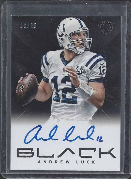 ANDREW LUCK 2013 PANINI BLACK COLTS ON CARD AUTO #D 18/25