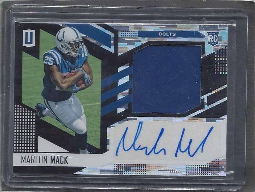 MARLON MACK 2017 PANINI UNPARALLELED COLTS ROOKIE JERSEY AUTO RC #D 79/99