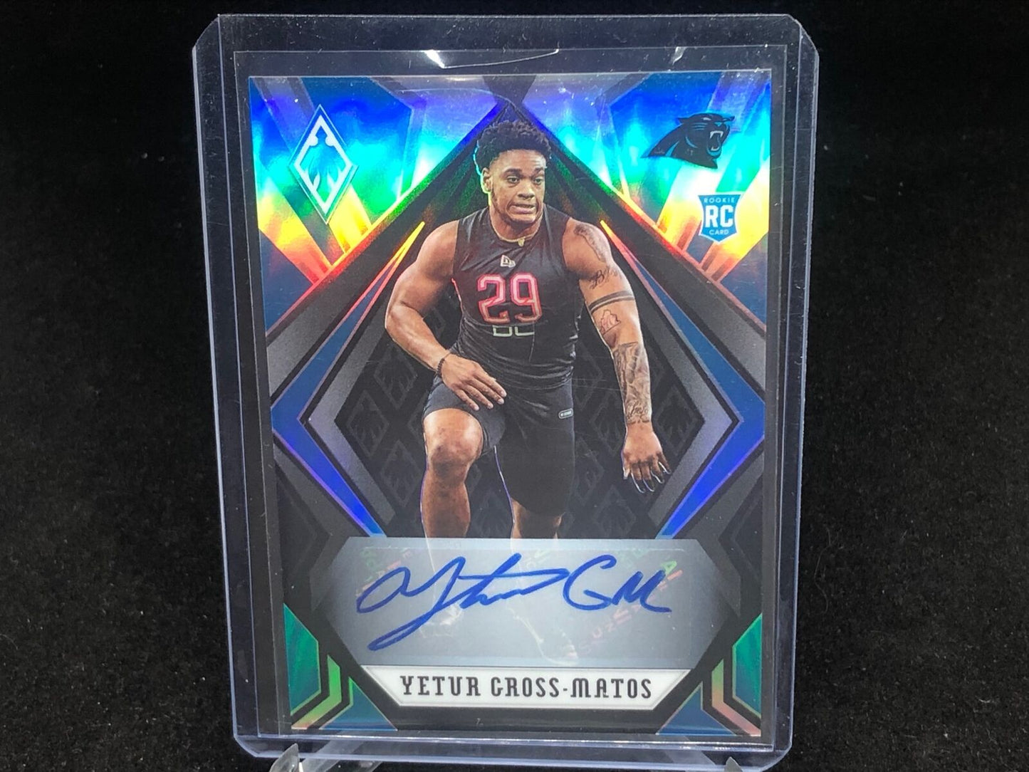 YETER GROSS MATOS 2020 PANINI PHOENIX BLACK PRIZM AUTO RC #D 5/5