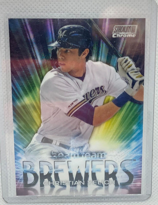 CHRISTIAN YELICH TOPPS 2020 STADIUM CLUB CHROME BEAM TEAM REFRACTOR #BT-4