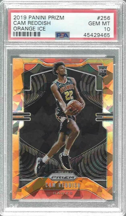 CAM REDDISH 2019-20 PANINI PRIZM ORANGE ICE PRIZMS RC #256 PSA 10 GEM MINT