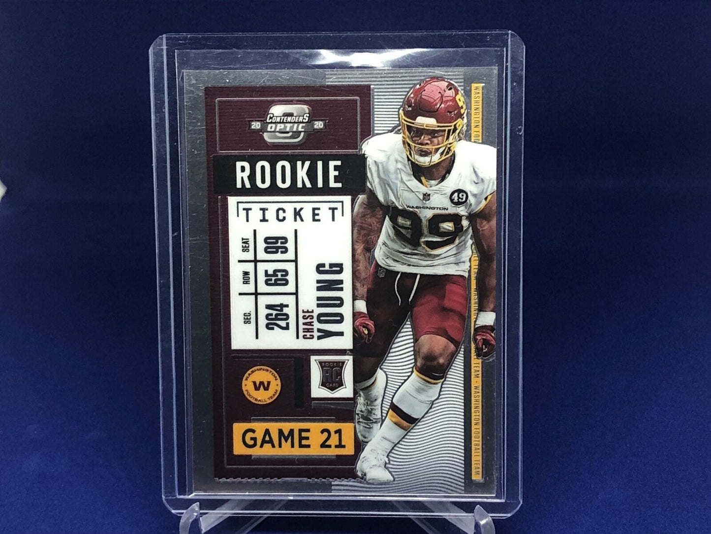 CHASE YOUNG 2020 PANINI CONTENDERS OPTIC ROOKIE TICKET RC # 67