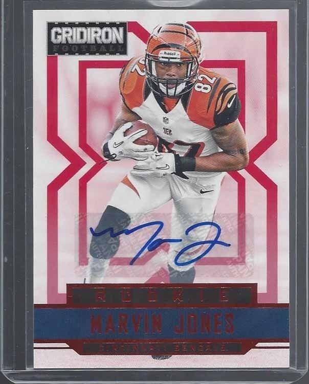 MARVIN JONES 2012 GRIDIRON RED ROOKIE AUTO RC #D 120/499