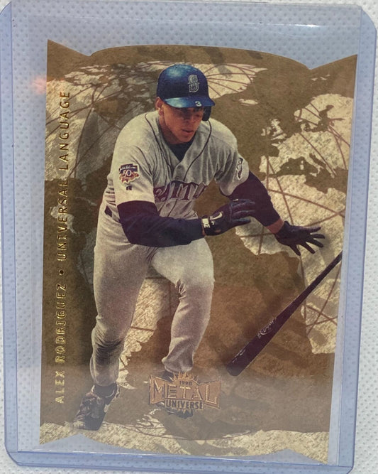 ALEX RODRIGUEZ 1998 FLEER METAL UNIVERSE UNIVERSAL LANGUAGE DIE CUT #13