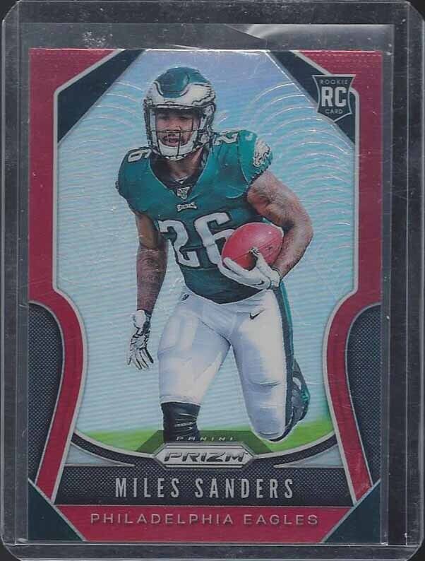 MILES SANDERS 2019 PANINI PRIZM RED RETAIL ONLY SSP ROOKIE PRIZMS RC #326