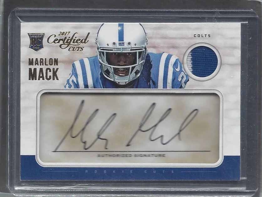 MARLON MACK 2017 CERTIFIED CUTS ROOKIE PATCH AUTO RC #D /299