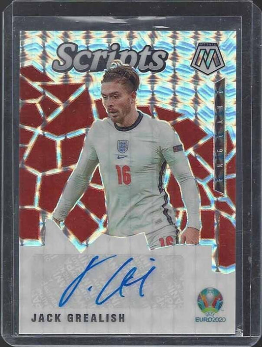 JACK GREALISH 2021 PANINI MOSAIC UEFA EURO 2020 SCRIPTS ENGLAND AUTO