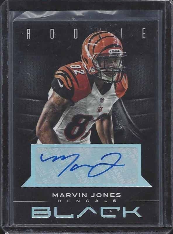 MARVIN JONES 2012 PANINI BLACK ROOKIE AUTO RC #D 77/199