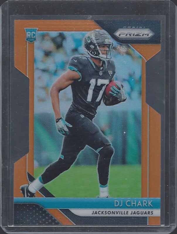 D.J. CHARK 2018 PANINI PRIZM ORANGE DIE CUT ROOKIE PRIZMS RC #D 70/249