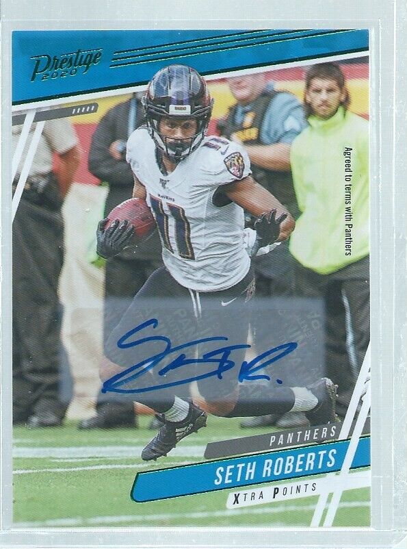 SETH ROBERTS 2020 PANINI PRESTIGE XTRA POINTS AUTO GREEN #151