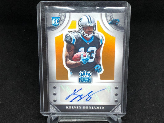 KELVIN BENJAMIN 2014 PANINI CROWN ROYALE ORANGE BRONZE AUTO RC #D 11/35