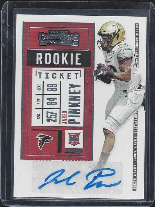 JARED PINKNEY 2020 PANINI CONTENDERS ROOKIE TICKET TRUE RC AUTO #284