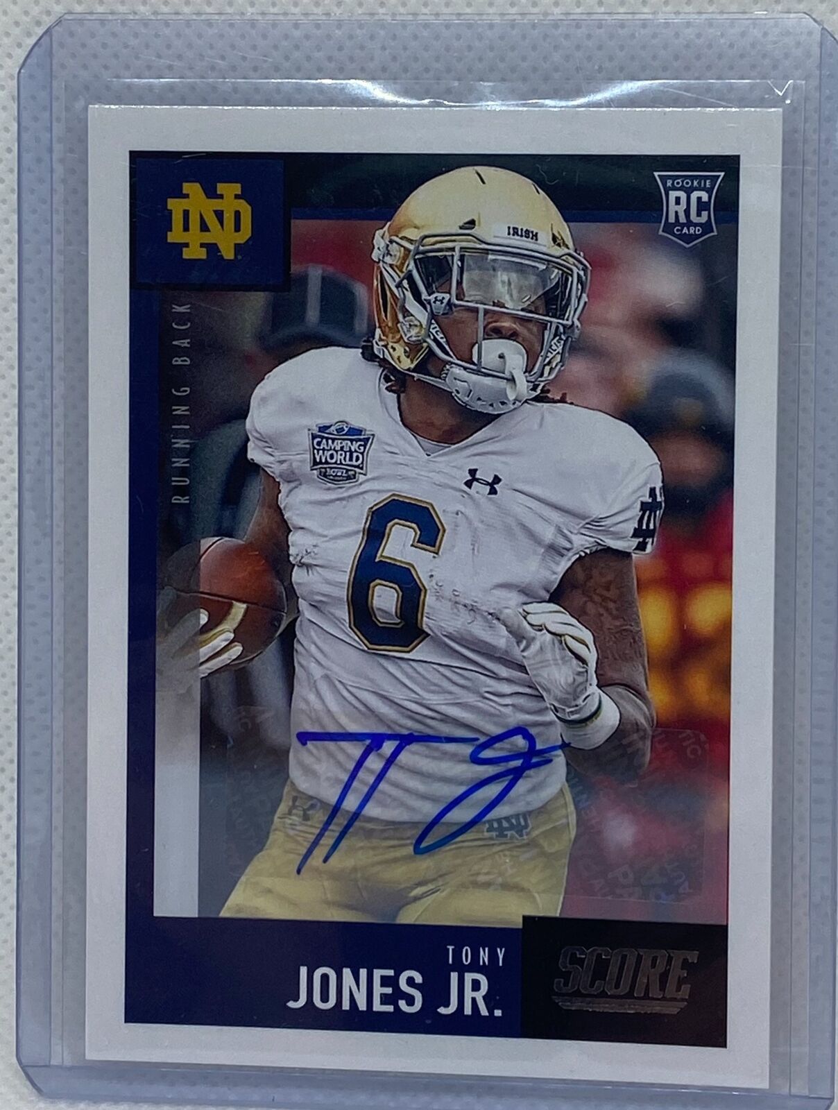 TONY JONES JR. 2020 PANINI SCORE AUTO RC #395