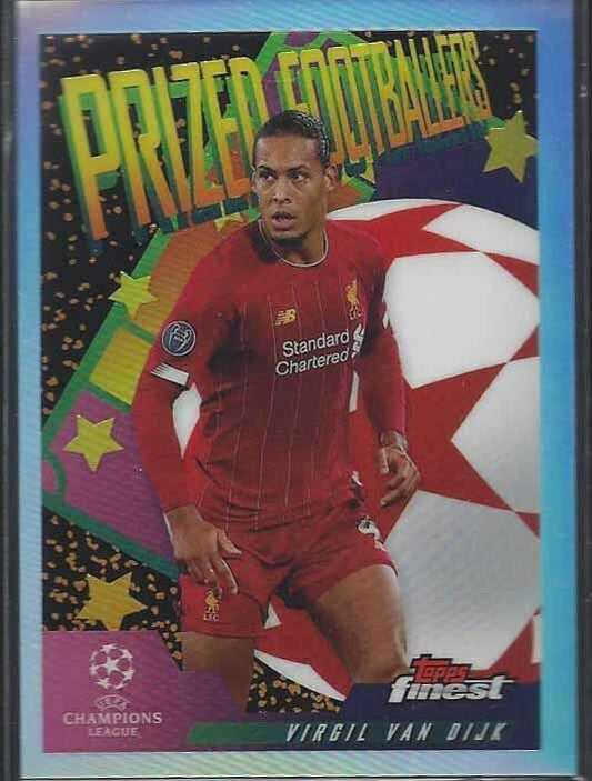 VIRGIL VAN DIJK 2020 TOPPS FINEST CHAMPIONS LEAGUE PRIZED FOOTBALLERS REFRACTOR